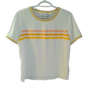 Cupcakes and Cashmere Ribbon Striped Tshirt Women's Size Medium